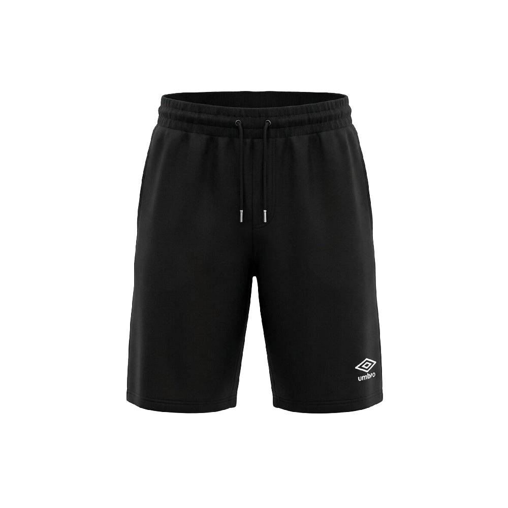 SHORT UMBRO COTON NOIR | LOGO BLANC