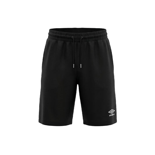 SHORT UMBRO COTON NOIR | LOGO BLANC