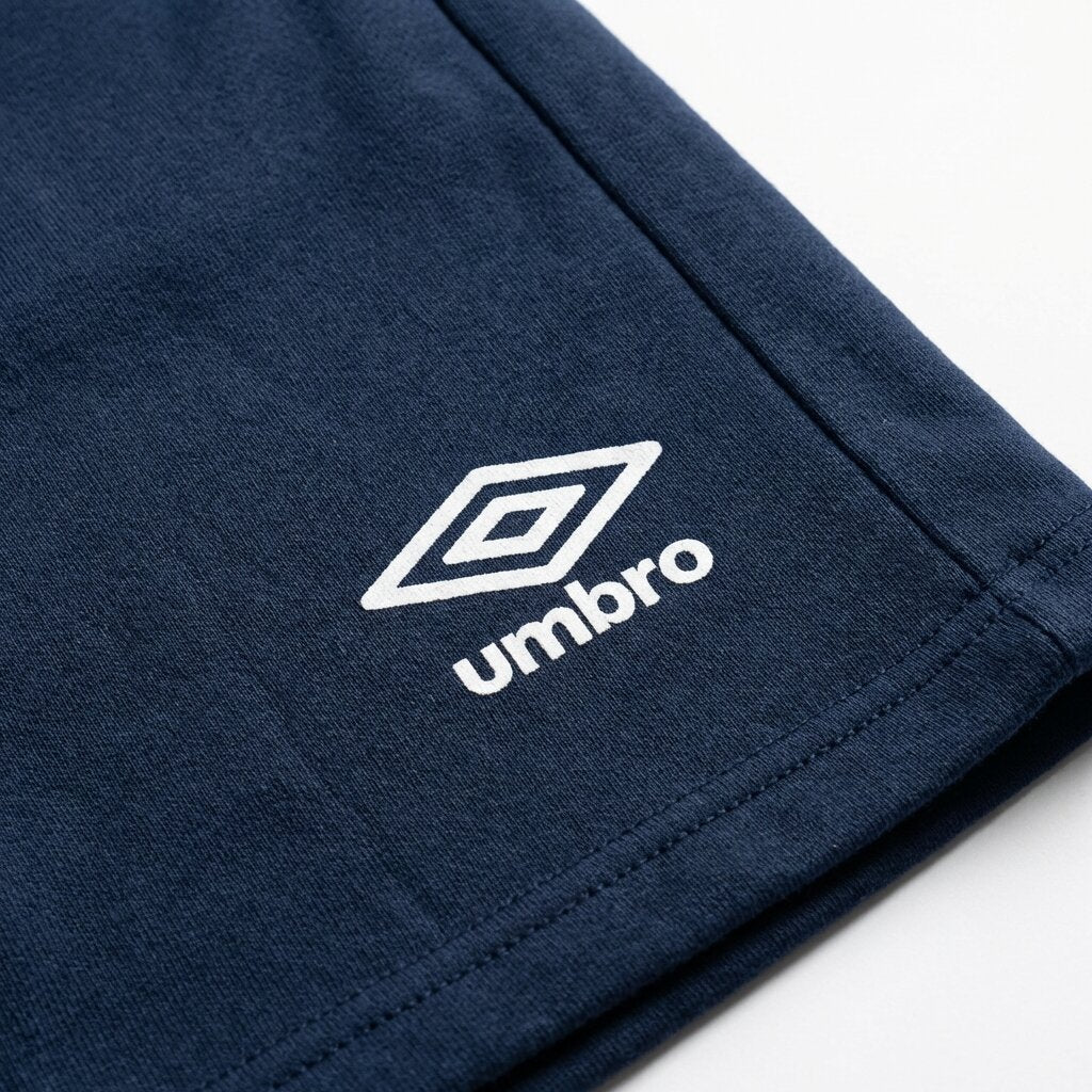 SHORT UMBRO COTON BLEU | LOGO BLANC