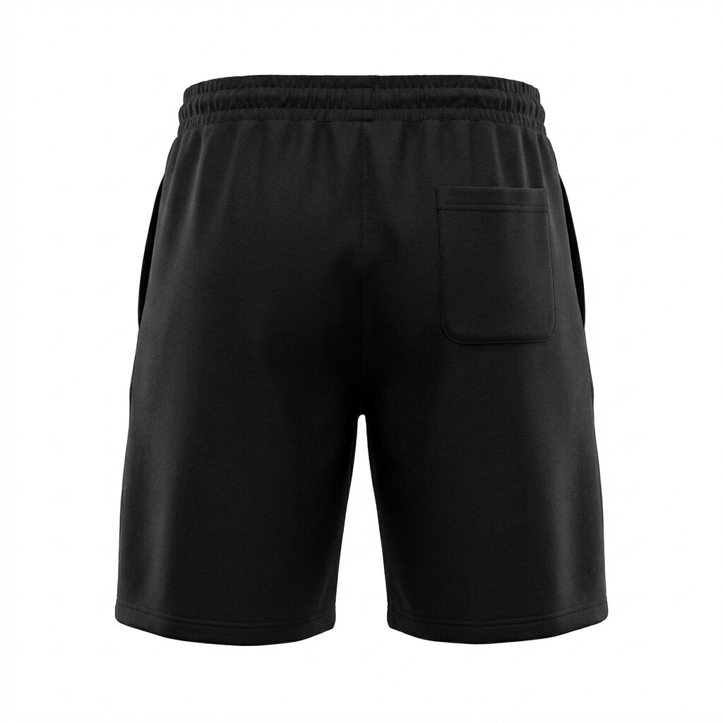 SHORT UMBRO COTON SIMPLE NOIR | LOGO BLEU