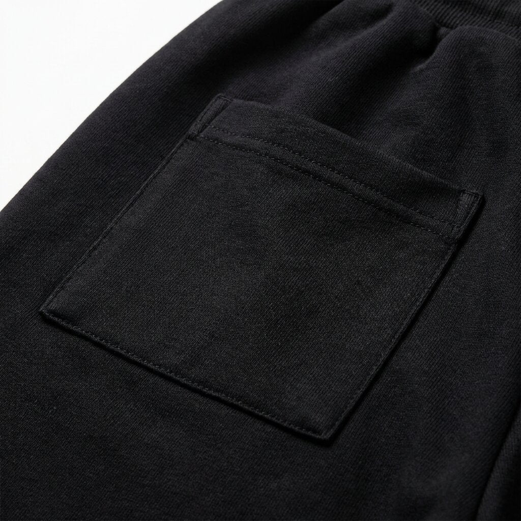 SHORT UMBRO COTON SIMPLE NOIR | LOGO BLEU