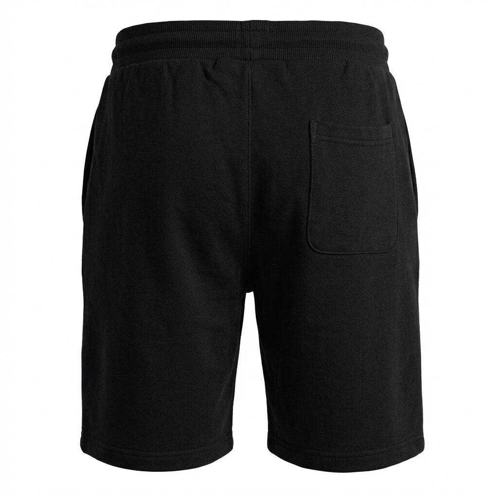 SHORT UMBRO COTON NOIR | LOGO ROSE