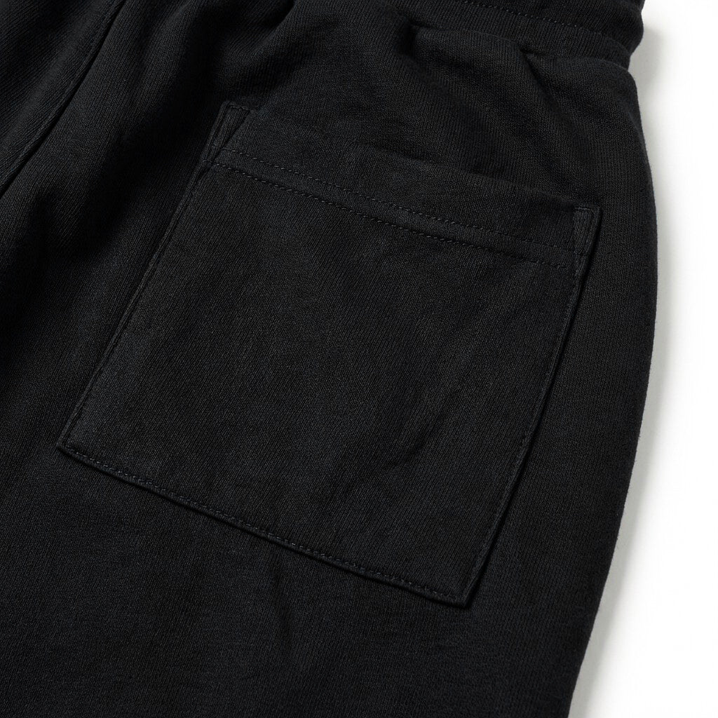 SHORT UMBRO COTON NOIR | LOGO ROSE