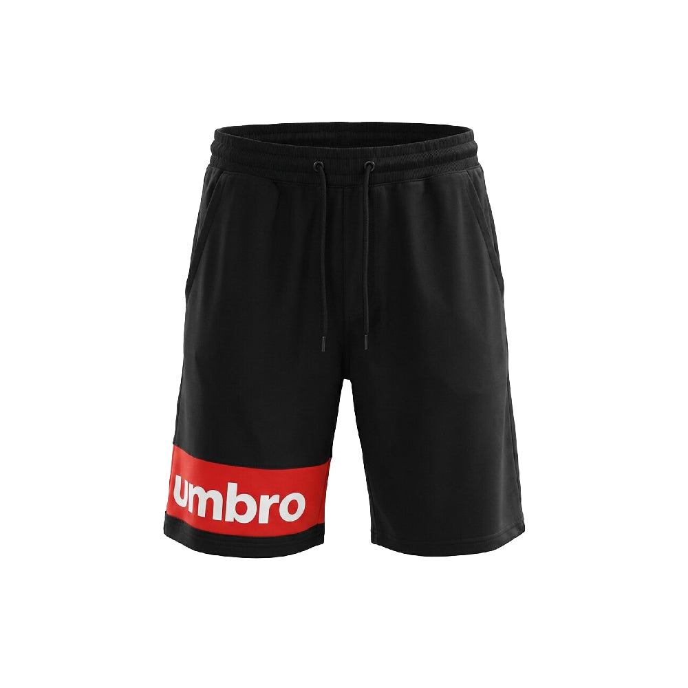SHORT UMBRO COTON NOIR | Rouge