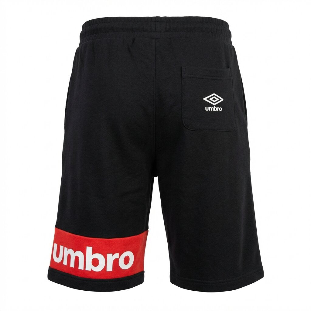 SHORT UMBRO COTON NOIR | Rouge