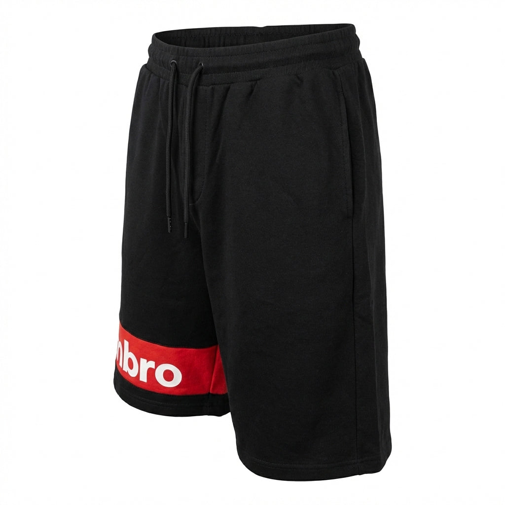 SHORT UMBRO COTON NOIR | Rouge